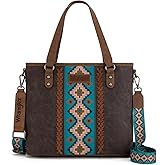 Montana West X Wrangler Tote Bag for Women Western Purses with Detachable Strap Medium Satchel Handbags | with Crossbody Strap