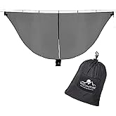 Wecamture Hammock Bug Mosquito Net XL 11x4.6FT No-See-Ums Polyester Fabric for 360 Degree Protection Dual Sided Diagonal Zipper for Easy Access Fits All Hammocks