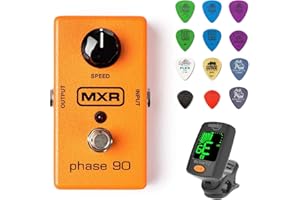 MXR M101 Phase 90 Guitar Effects Pedal Bundle w/ Dunlop Chromatic Clip-On Tuner and Dunlop Variety Pick Pack