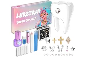 Luretrap DIY Tooth gem kit with GIue,30 Pieces Crystals,Crystal GIue Jewelry Starter kit