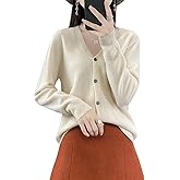 RUCPUW 100% Merino Wool Sweaters Women's Fall Winter Female Cardigan V-Neck Sexy Knitted Long Sleeves New Simple(015)