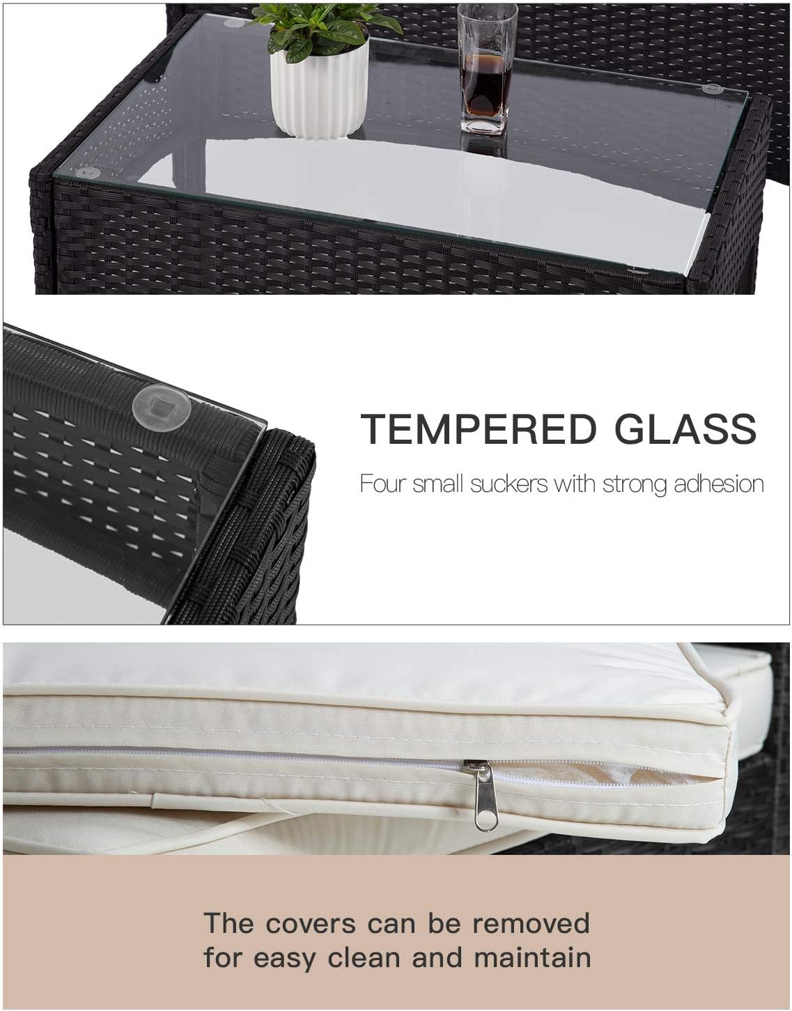 lowes patio furniture clearance on Amazon Com Paylesshere Patio Furniture 4 Pieces Outdoor Indoor Use Rattan Chairs Wicker Conversation Sets For Backyard Lawn Porch Garden Balcony Black Garden Outdoor