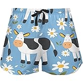 Women Pajama Shorts Lounge Bottom Leopard Print Cheetah Sleepwear Drawstring Pj Bottoms Jogging Yoga Sweat Shorts