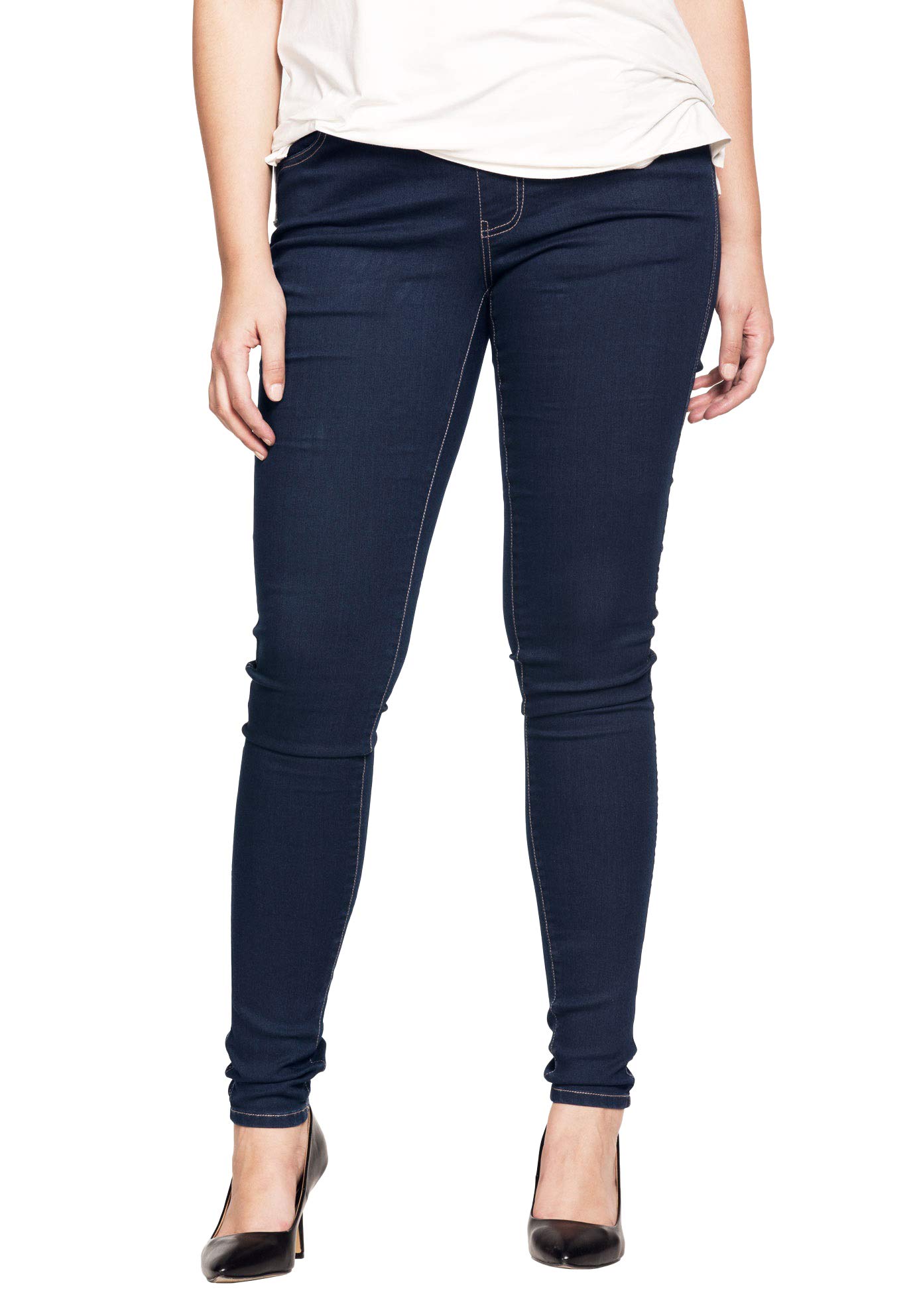ellos Women's Plus Size 4-Pocket Stretch Jeggings Leggings