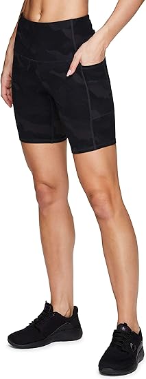 Amazon Rbx アクティブ レディース アスレチック ファッション ウルトラホールド ハイウエスト スクワットプルーフ ヨガバイク ショーツ ポケット付き アクティブショートパンツ 通販