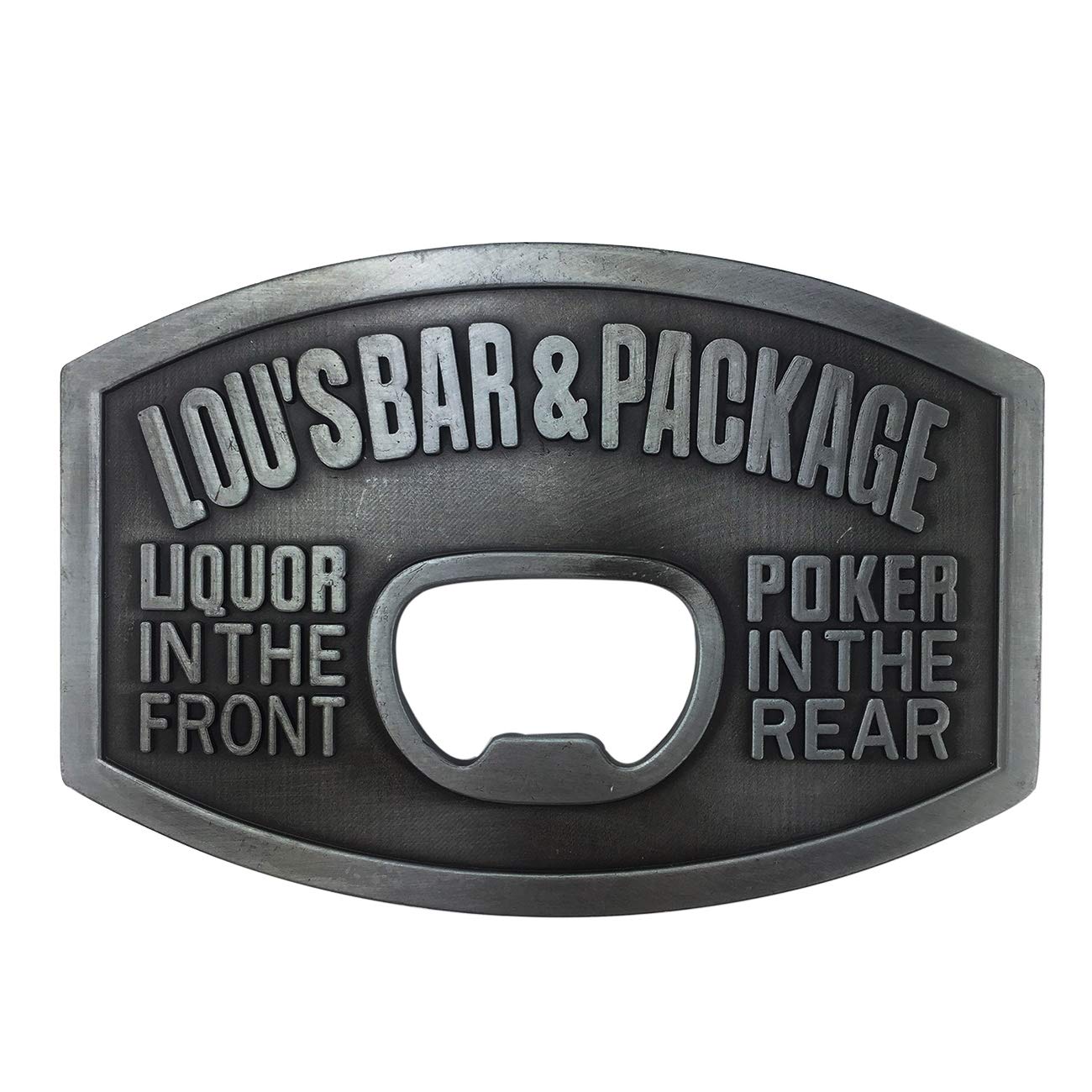 XGALA Cool Silver Big Open Beer Bottle Opener Belt Buckle for Men