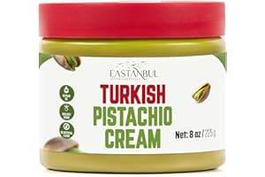 Eastanbul Pistachio Cream, 8oz, Pistachio Butter, Turkish Cream Spread for Dubai Chocolate Bar Kit, Perfect Paste for Dubai Chocolate Bar, Luxurious Spread in Breakfasts, Desserts & Treats, No Palm Oil