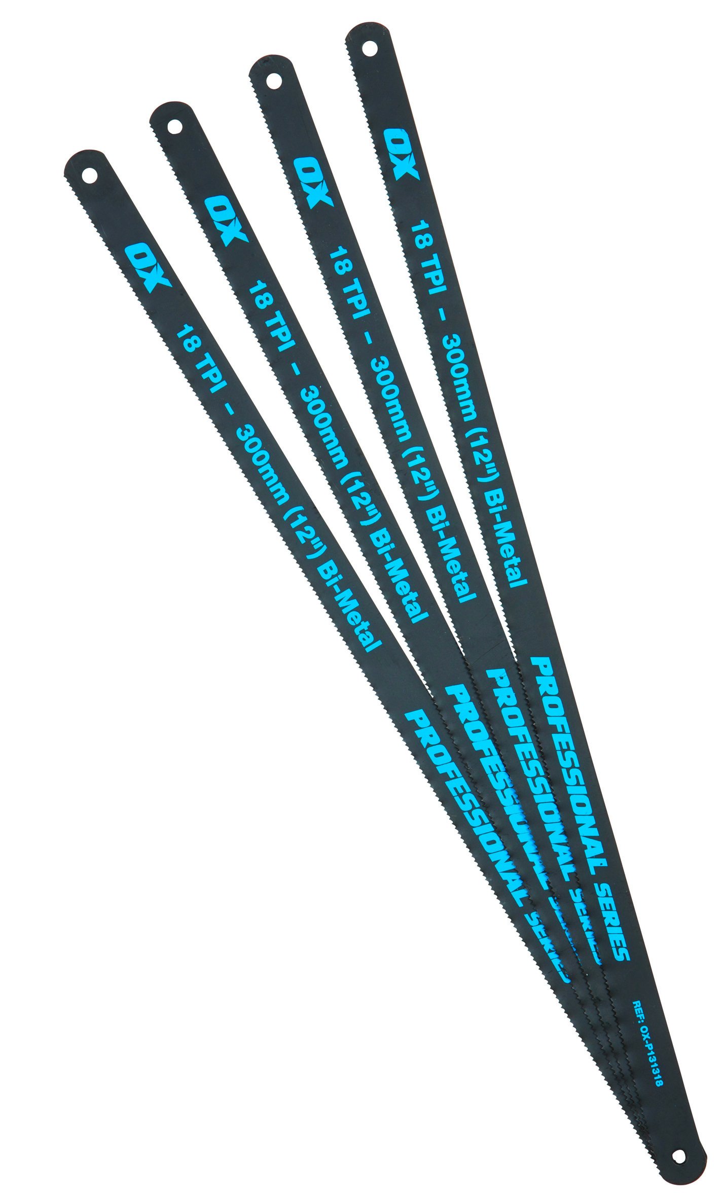 OX Pro 12" Hacksaw Blades 18 TPI Pack 4