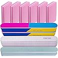 Nail File and Buffer Set (16 Pack), Nail File Kit Professional Nail Files & Buffers Manicure Supplies Filer Buffer for Natural Nails, 100/180 Grit 7 Way Nail Filing Polishing Buffer for Nail Care