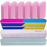 Nail File and Buffer Set (16 Pack), Nail File Kit Professional Nail Files &amp; Buffers Manicure Supplies Filer Buffer for Natural Nails, 100/180 Grit 7 Way Nail Filing Polishing Buffer for Nail Care