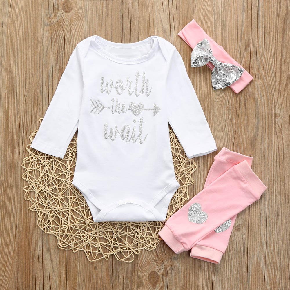 Worth the wait newborn outfit girl Clearance