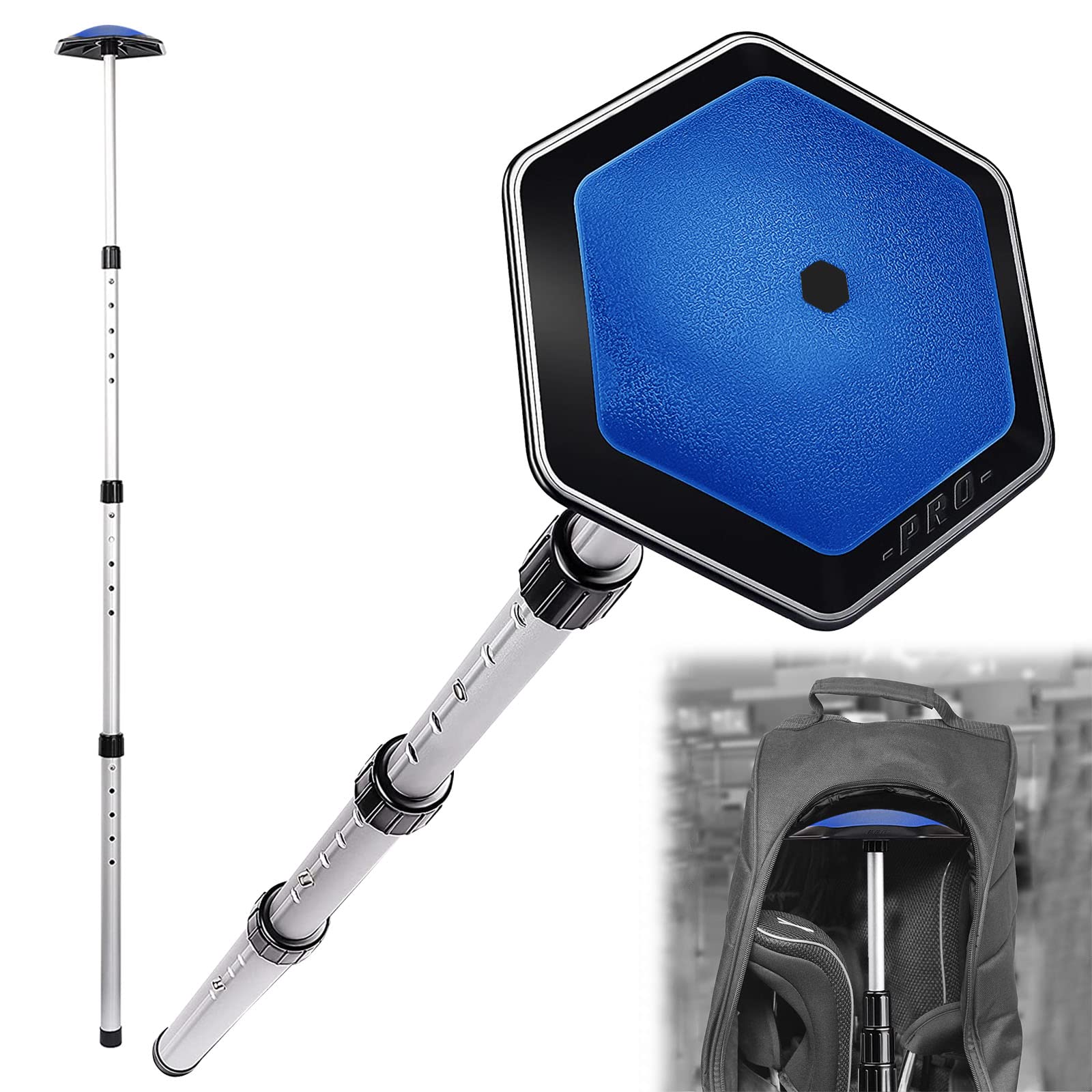 AMRTA Adjustable Golf Travel Bag Support Rod Golf Club Arm Stiff Alloy Rod for Golf Bag Adjustable 4 Telescoping Section, Golf Support Cover Stick Bag Protective Golf Bag Support Frame (Navy 20-53")