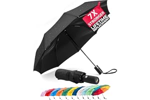 Mr. Pen- Windproof Travel Umbrella, Small Water-Resistant Automatic Folding Umbrella for Rain and Sun, Light, Compact and Portable for Women & Men, Fits Car & Backpack