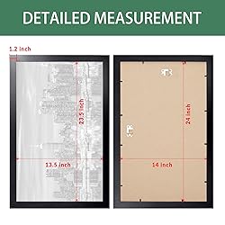 Giverny 14x24 Picture Frames Black 1 Pack, Wood