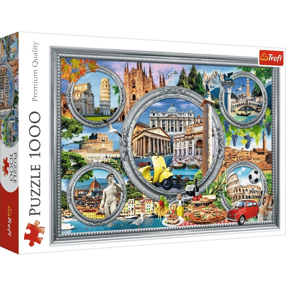 Trefl 10585 Holiday in Italy 1000 Pieces Premium Quality Puzzle for Adults and Children from 12 Years Multicoloured
