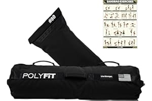 Polyfit Sandbag Pro - Workout Sandbag with Triple Closure Filler Bag and Reinforced Nylon Webbing - Sand Not Included - Multiple Colors & Sizes
