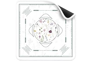 Deyimmei Mahjong Mat for Table - Non-Slip Mahjong Table Cover with Storage Pockets, Perfect Mahjong Accessories & Gifts for Women, Men, and Mahjong Enthusiasts (Floral Geometry)