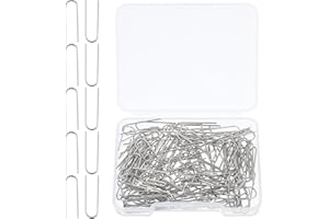 Oruola 150pcs High Fire Wire for Ceramics,U-Shaped Nichrome Wire for Ceramics,High Temp Wire for Kiln Ceramic Ornaments,Glass Projects,Porcelain,Stoneware and Fusing in Glass,with Plastic Storage Box
