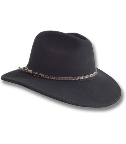 Broner Lite Felt Autumn Outback Hat, Black, Small at Amazon  display picture 3