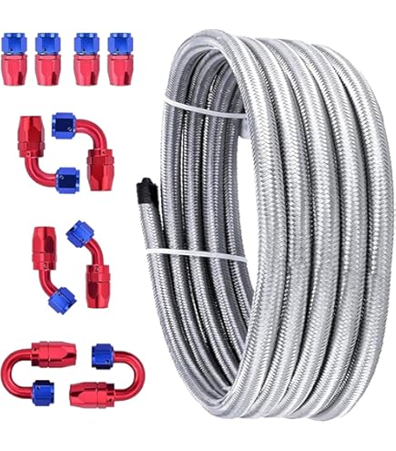 Amazon.com: ZXMOTO 22Ft 6AN acero inoxidable CPE trenzado línea