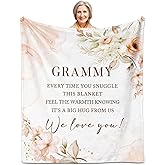 BDASWLY Grammy Gifts, Gifts for Grammy Blanket 60" x 50", Grammy Birthday Gifts, Grammy Gifts for Mothers Day, Grammy Gifts for Grandma, Grammy Gifts from Grandkids, Grammy Gift for Christmas
