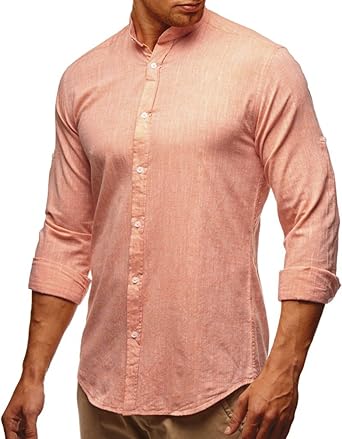 camisa color salmon hombre