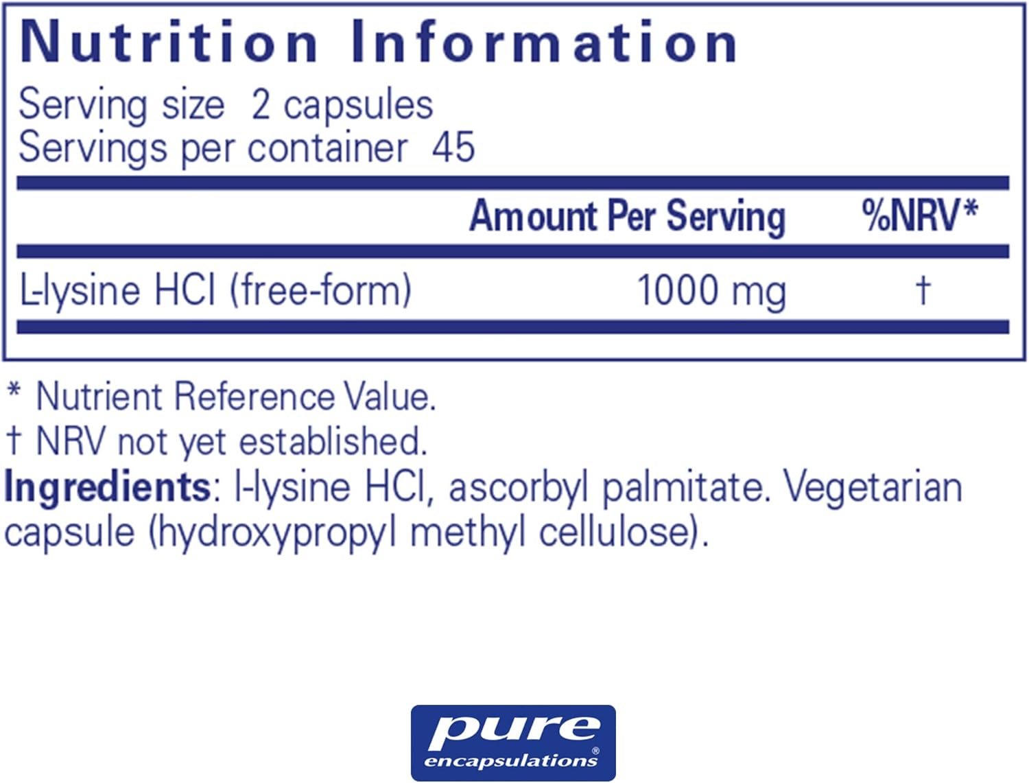 Pure Encapsulations L-Lysine 500mg - Hypoallergenic Essential Amino Acid Supplement - 90 Vegetarian Capsules - Image 3