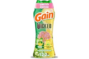 Gain In-Wash Laundry Scent Booster "Wicked: For Good" Limited Edition, Emerald Charm + Yellow Brick Wonder, 12.2 oz, Fresh Extender + Odor Protection Laundry Beads