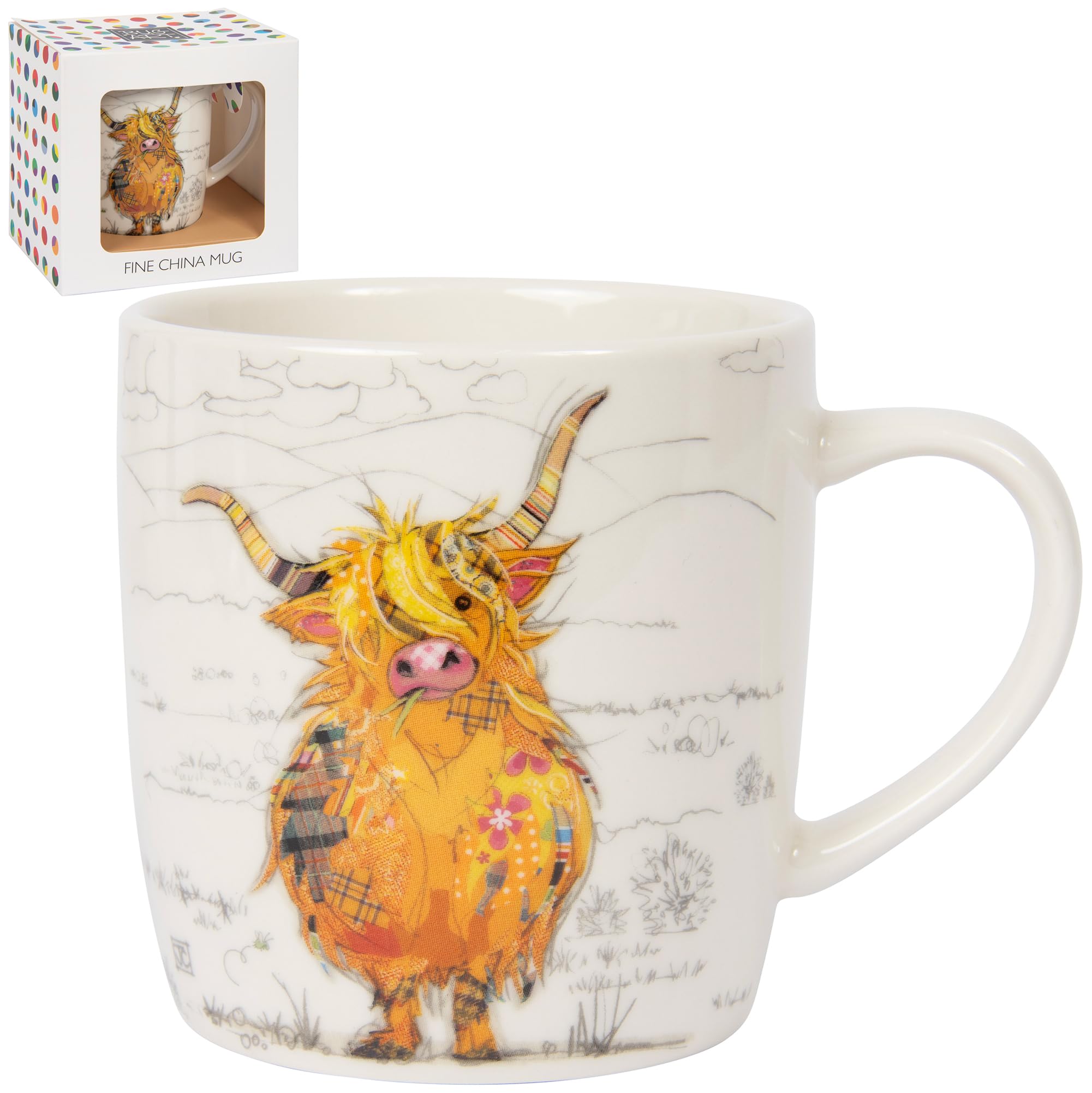The Leonardo Collection Bug Art Mug Hamish Highland Cow — image 1