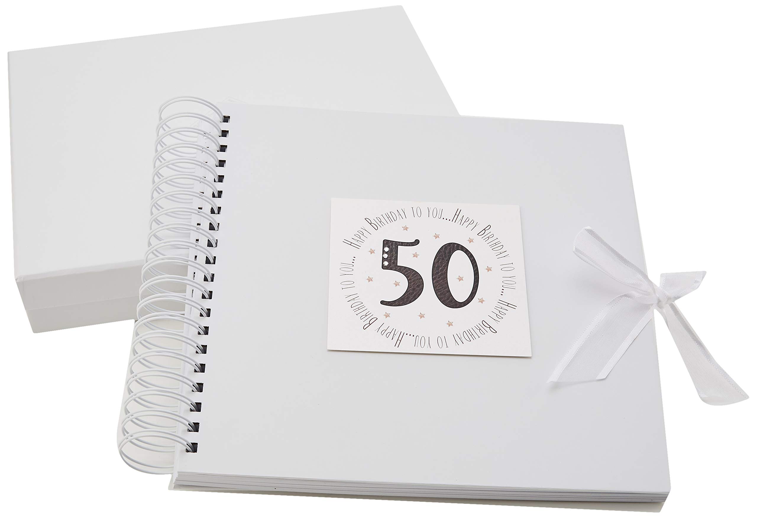 White Cotton Cards ‘Happy Birthday to You, 50' Card & Memory Book (MTGA50C)