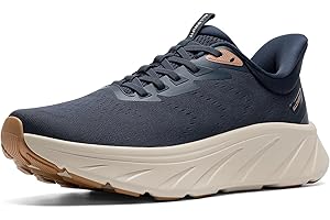 ALLSWIFIT Men's Slip On Stability Walking Running Shoes Hands Free Tennis Non-Slip Comfortable Workout Gym Breathable Lightweight StediBase Fashion Sneakers