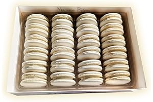 MACARON BITES Vanilla Macaron Cookies Gift Box - 24 Count