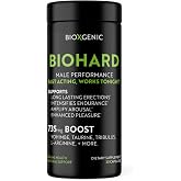 BioXgenic BIOHARD Male Performance Booster &amp; Pre-Workout - 30 Capsules | Natural Sexual Health Support - Promotes Endurance, Arousal &amp; Pleasure