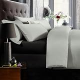 NTBAY 100% Egyptian Cotton King Fitted Sheet 500 Thread Count Black view 2