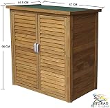 HYGRAD Outdoor Wooden Garden Shed Tools Storage Cupboard Weatherproof Utility view 2
