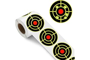NYEONHRT Splatter Target Stickers, 250 Pcs Self Adhesive Shooting Targets with Fluorescent Yellow Impact Feedback for BB Gun,