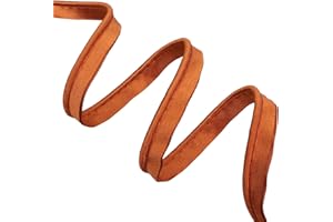 IDONGCAI Piping Trim Shiny Bias Tape with Cord 0.5inch Edge Trim for Sewing Home Decor 5 Yards Orange