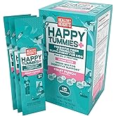 Healthy Heights Happy Tummies Prebiotic Fiber and Probiotic Supplement for Kids Ages 2+, Sugar Free, Fruit Punch Flavor, 15 Servings