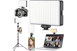 FJHEPERPOO Portable Selfie Light for iPhone: 98 LED Rechargeable Phone Fill Lights, Ring Light for Camera Picture, Makeup Photo, Video Conferences, Laptop Use, Zoom Meetings, TikTok, Vlog Photography