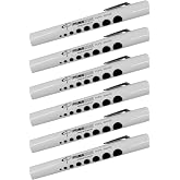 Primacare DL-9223 Pack of 6 Disposable Diagnostic Penlight with Imprinted Pupil Gauge, Lightweight and Moulded Plastic Body Medical Pen Light for Nurse, Student, Doctors EMT, White