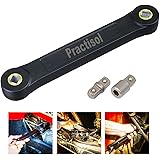 Practisol Universal Extension Wrench, Pro 3/8'' Wrench Extender Adaptor Extension Bar Handle, Works With Socket Ratchet Wrenc