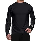 Quiksilver Rash Guard for Men UPF 50+ Big and Tall Swim Long & Short Sleeve Shirt Black