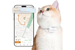 Pawfit Lite for Cats 4g GPS Tracker | Real Time Tracking | Activity Monitoring |Location History | Unlimited Range | Safety C