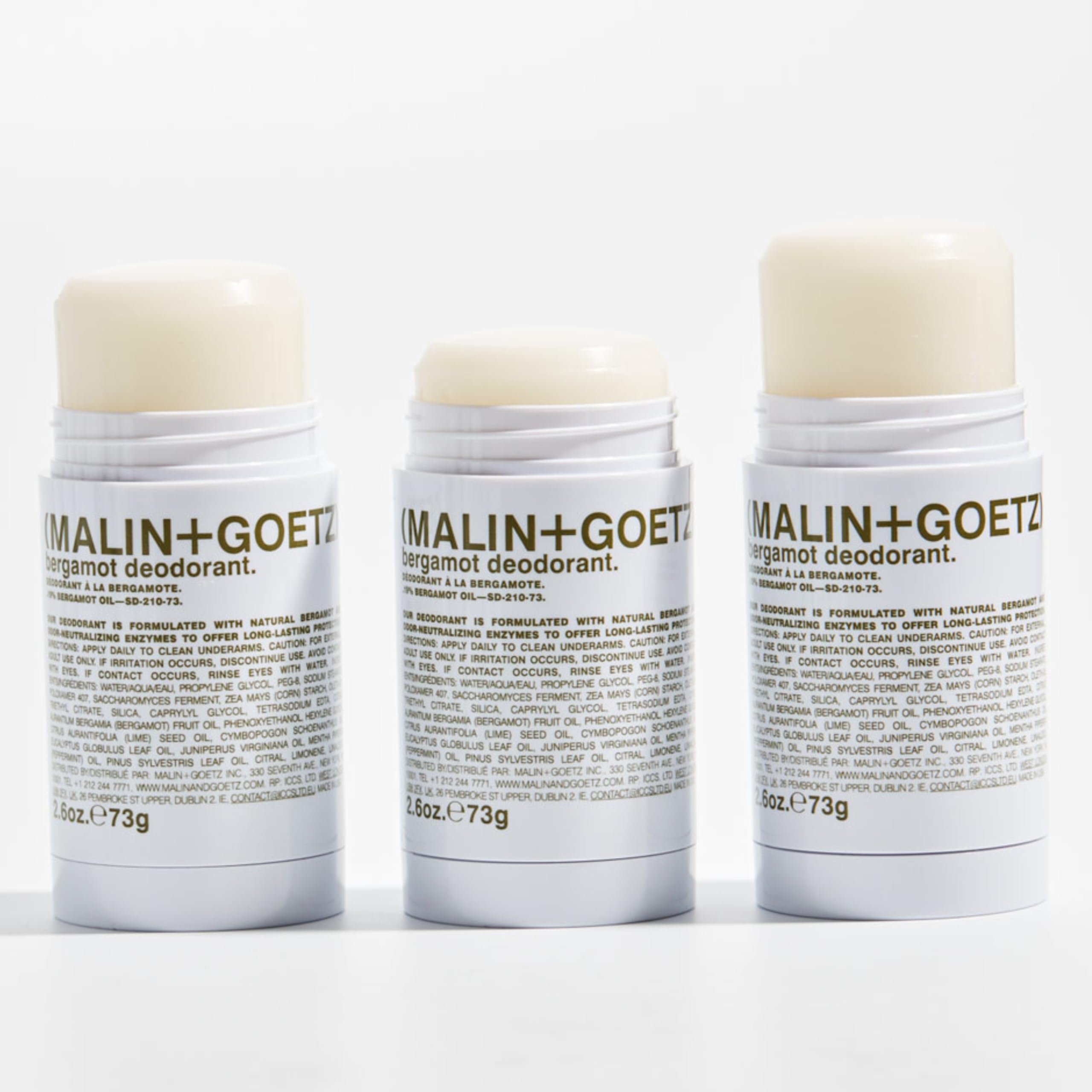 Malin + Goetz Deodorant - Men & Women's Stick Deodorant, Scented Deodorant for All Skin Types, Natural Fragrance & Color, Aluminum Free Natural Deodorant