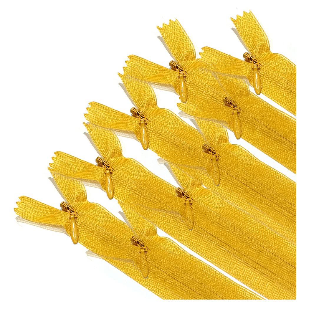 Pack of 10 Invisible Closed Zippers, Zippers in Many Sizes and Colors #3, Fine, Elegant and Discreet Zipper to Sew On Clothes, Dresses, Skirts, Sewing, (22 cm, 115)