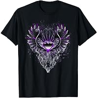 Camiseta De Mujer Con Alas De ángel Anchas Y Diamantes