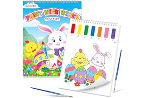 SOCOLER Paint with Water Coloring Books for Toddlers, Easter Theme Mess Free Watercolor Painting Papers for Kids Water Color Paint Kit Art Craft Birthday Gift for Ages 1-3, 4-8