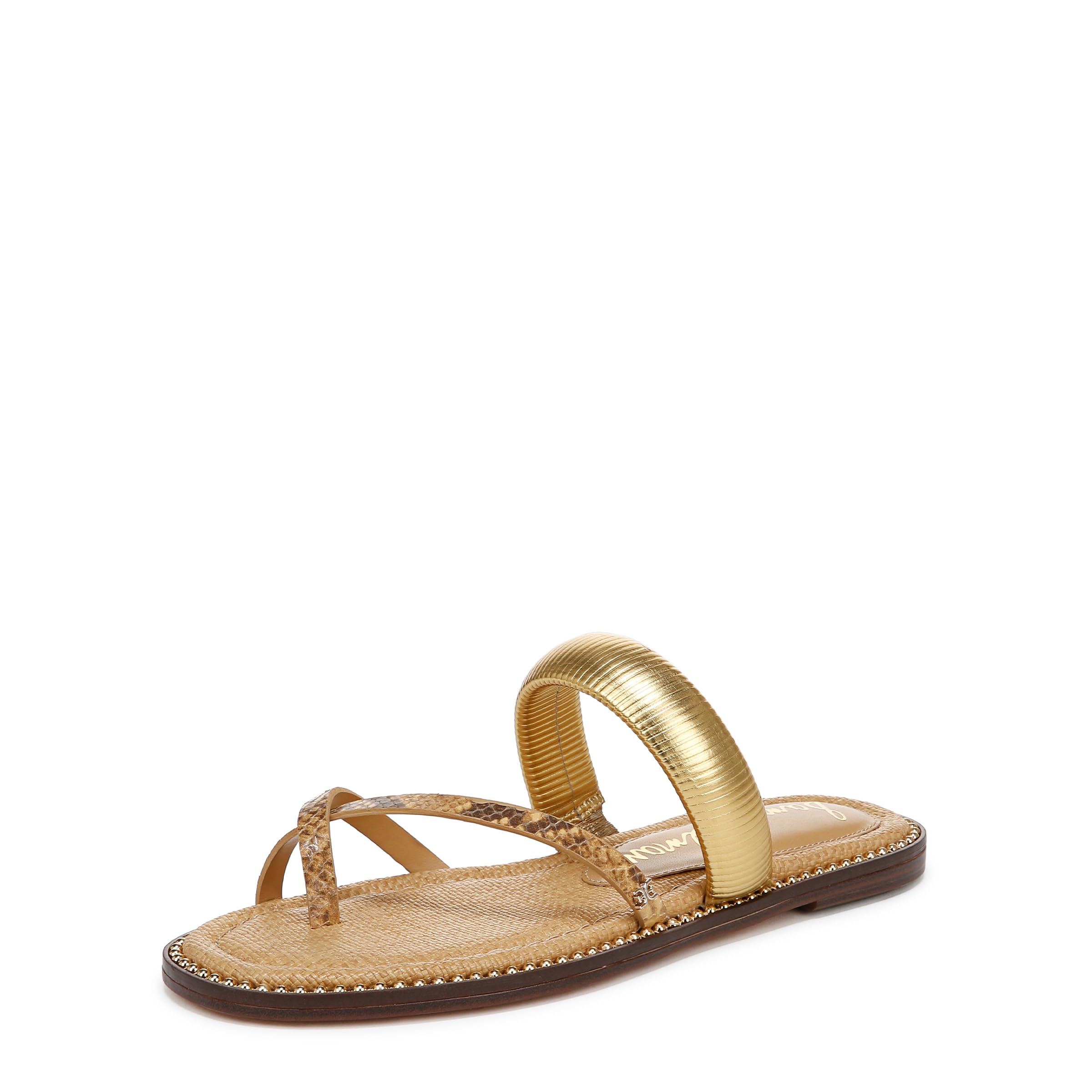 Sam Edelman Women’s Tillie Flat Sandal, Amber Multi, 5.5