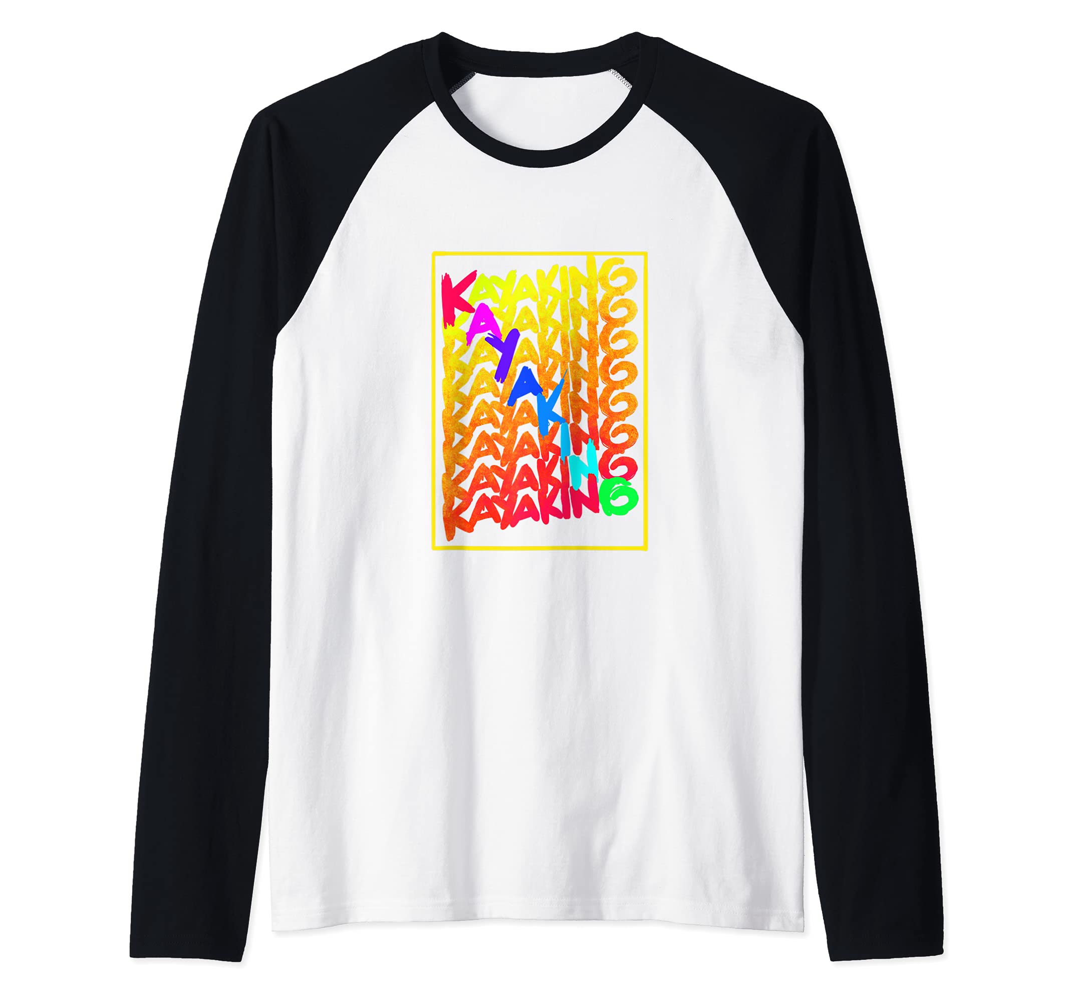 Kayaking and Paddling Gift Kayak Raglan Baseball Tee