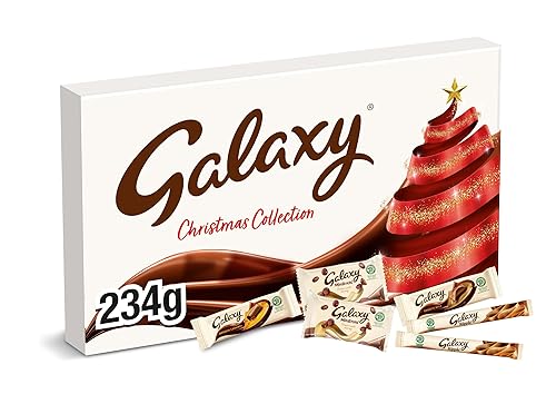 Galaxy Milk Chocolate Large Selection Box, 234g, Ideal Christmas Chocolate Gift Box, Assorted Bars